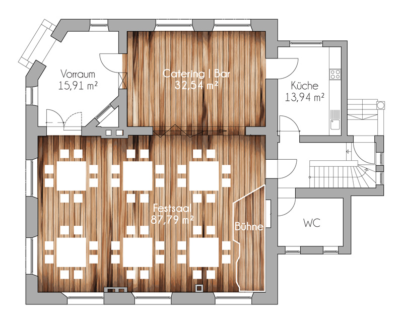 Friedenskirche Schwabach Eventlocation Festsaal Plan