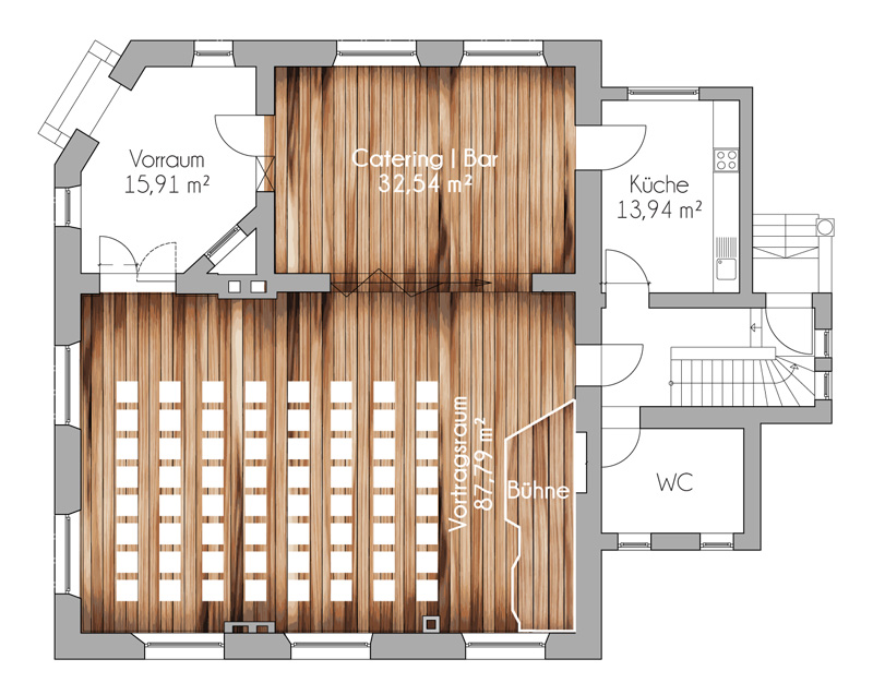 Friedenskirche Schwabach Eventlocation Vortragsraum Plan